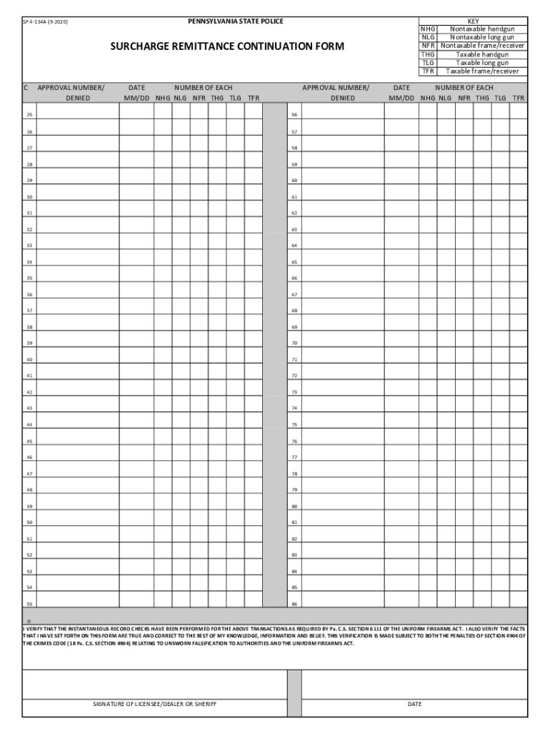 2020 2023 Form PA SP 4 134A Fill Online Printable Fillable Blank 