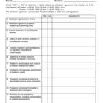 ADMISSION AGREEMENT CHECKLIST Doc Template PdfFiller