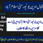 AIOU BA Admission 2023 Online Apply AIOU Tutor