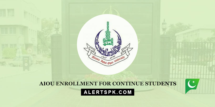 AIOU Enrollment For Continue Students 2022 enrollment aiou edu pk