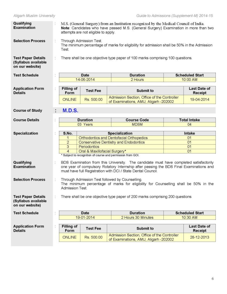 Aligarh Muslim University Information Brochure 2022 2023 EduVark