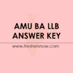 AMU BA LLB Answer Key 2021 PDF Out Law Entrance Exam Key