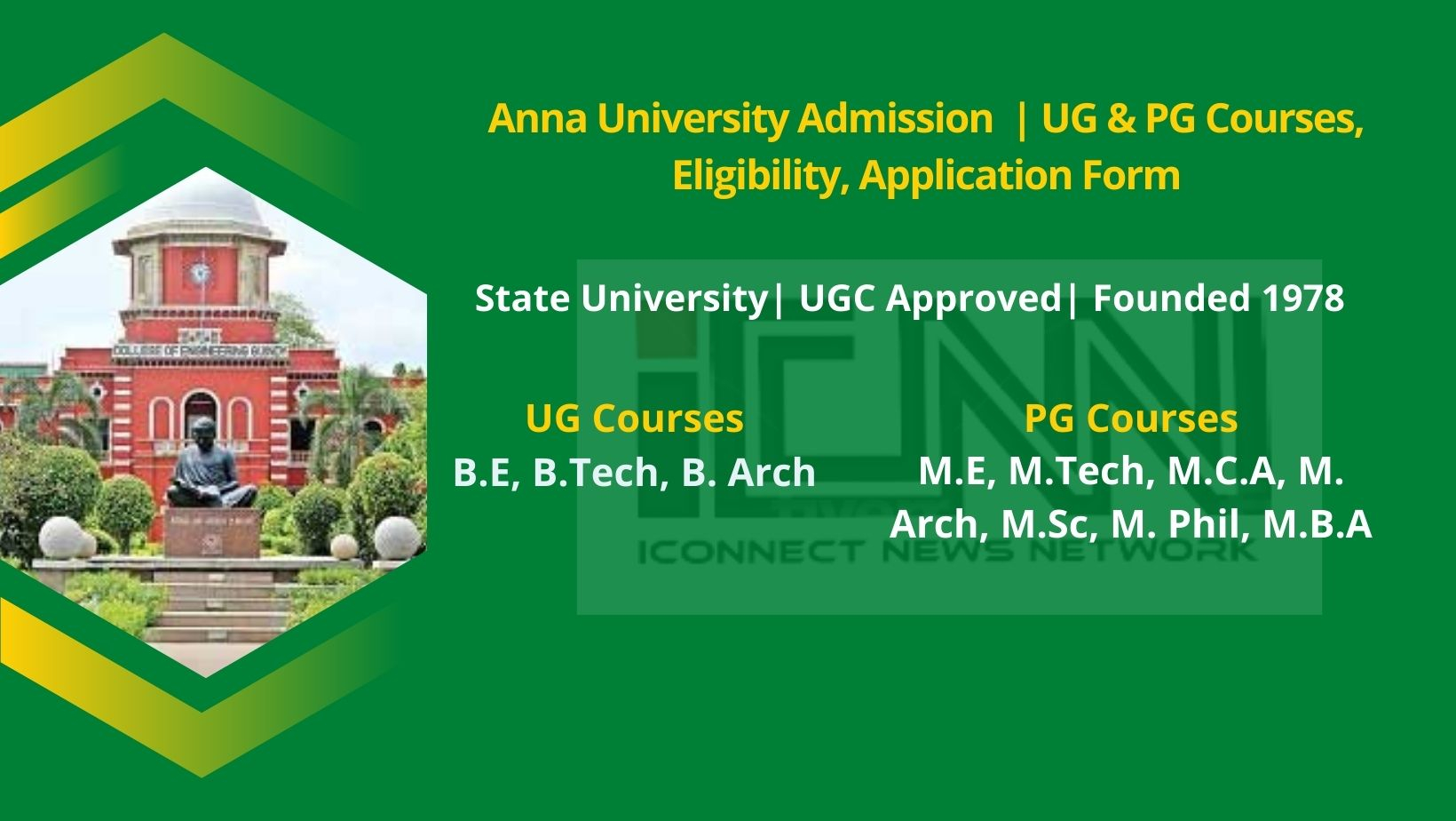 Anna University Admission 2023 Courses Eligiblity