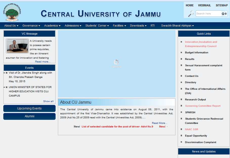 Application Form Of Central University Of Jammu 2021 2022 EduVark