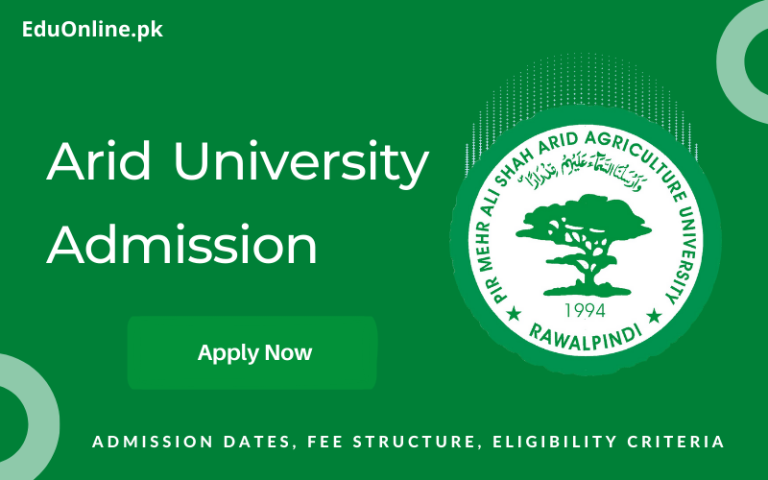 Arid University Admission 2022 Last Date To Apply