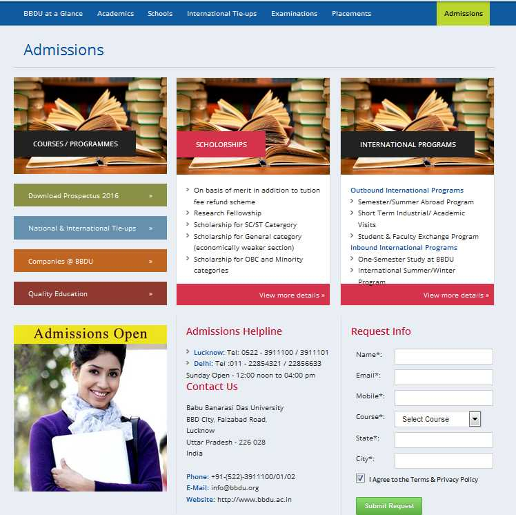 BBDU Admission Form 2022 2023 EduVark