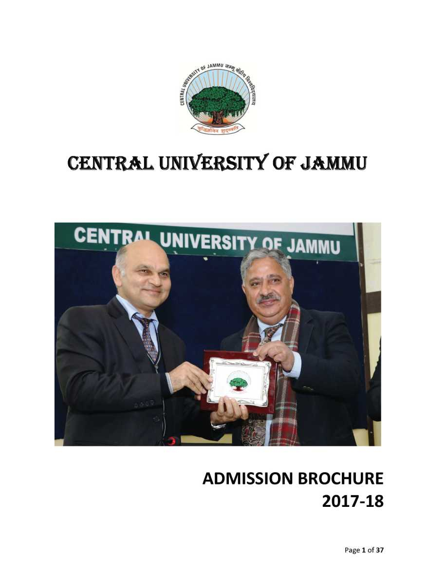 Central University Jammu MED Admission 2022 2023 Courses Ind In