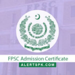 FPSC Admission Certificate 2022