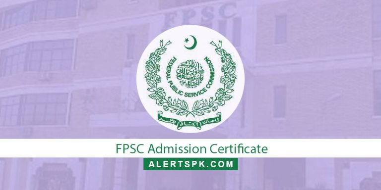 FPSC Admission Certificate 2022