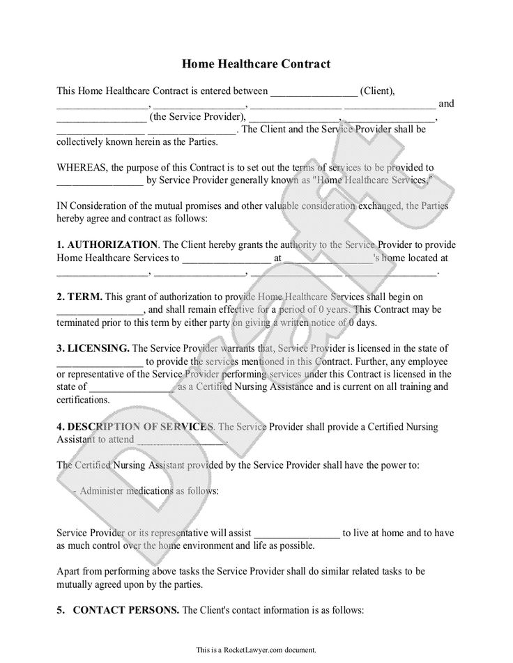 Home Care Service Agreement Pdf Daffernroegner 99