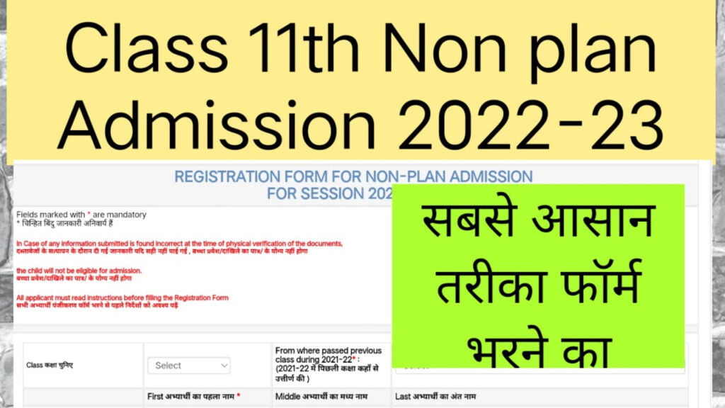 How To Fill Online Admission Form Class 11th Non Plan Delhi 