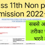 How To Fill Online Admission Form Class 11th Non Plan Delhi