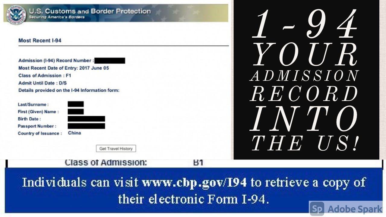 How To Get I 94 Form 2021 What Is An I 94 Your Admission Record To The