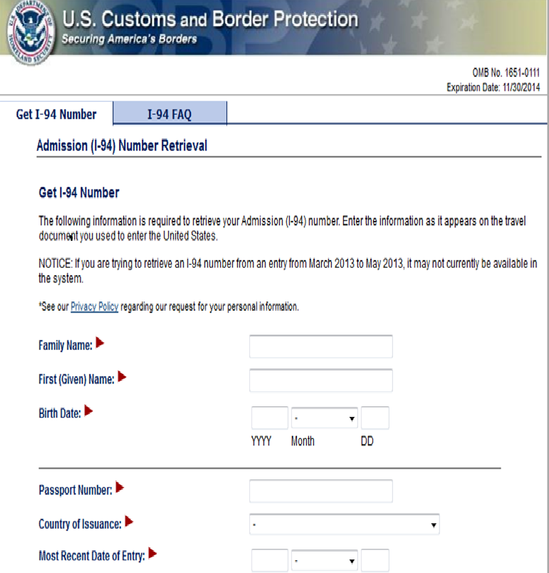 I 94 Admission Record Number HOW TO PRINT Https i94 cbp dhs gov I94 