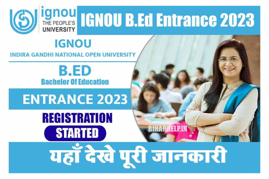 IGNOU B ed Entrance 2023 Admission Application Form Exam Dates 