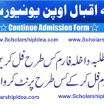 October 2022 AIOU Admission Form For Continue And New Students Matric