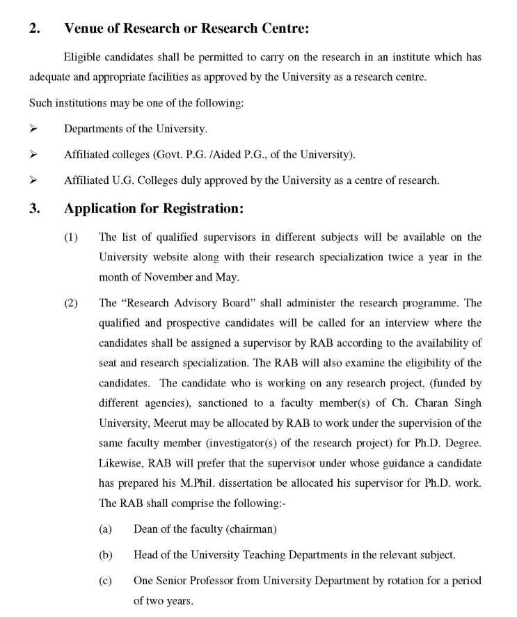 PHD Admission In CCS University Meerut 2021 2022 Student Forum