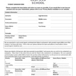 Student Admission Form Oldfield School