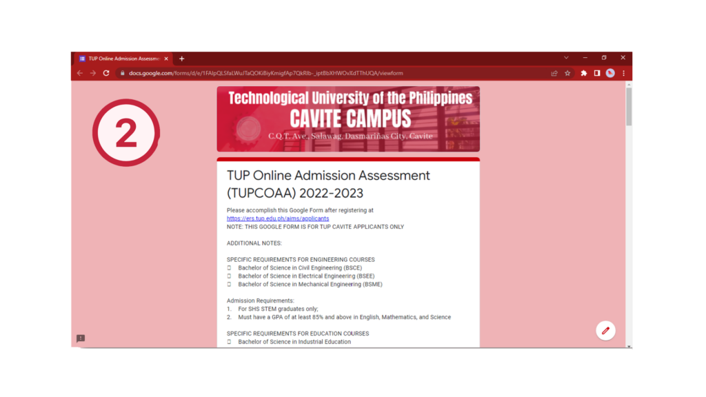 TUPC Admission