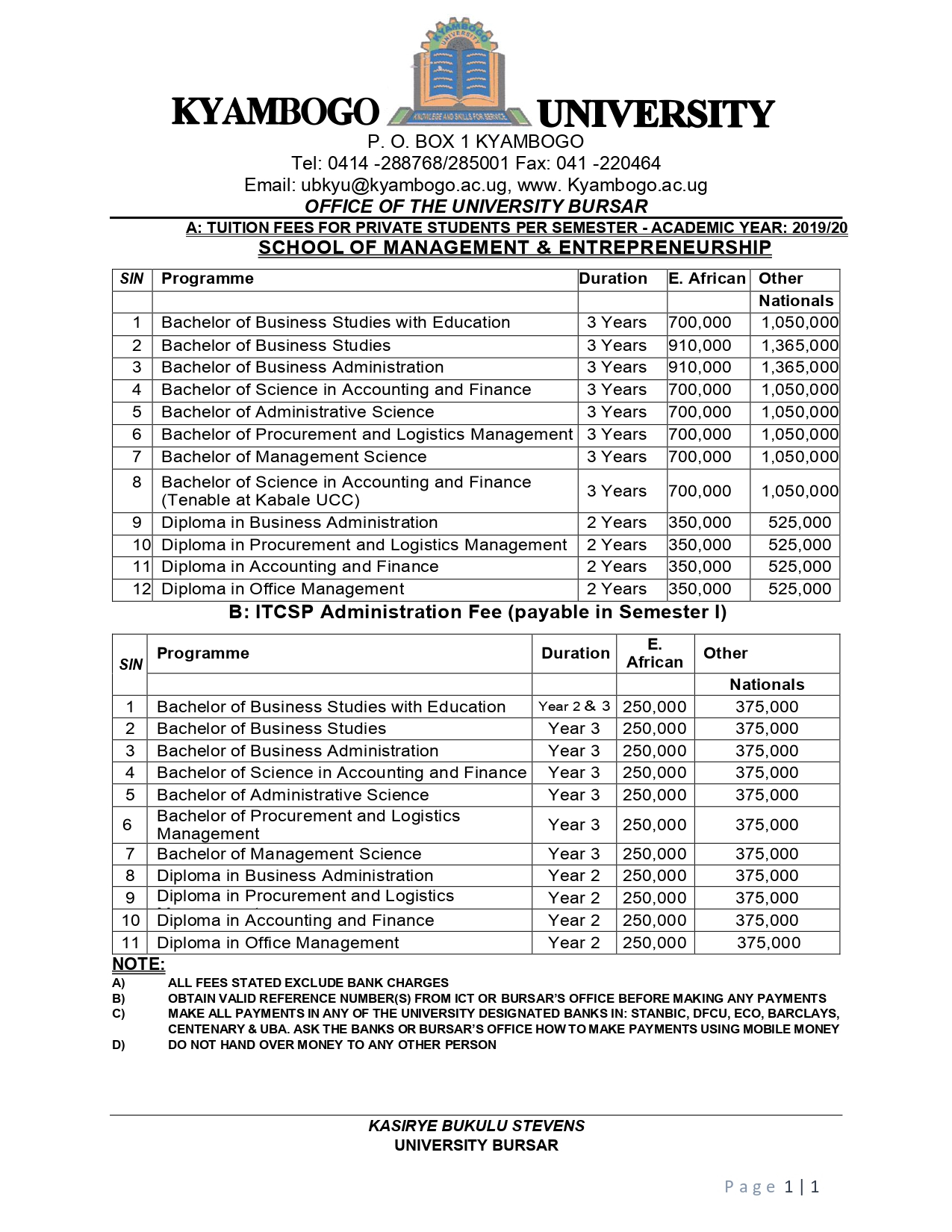 2022 2023 University Admission Forms Uganda Admission Form