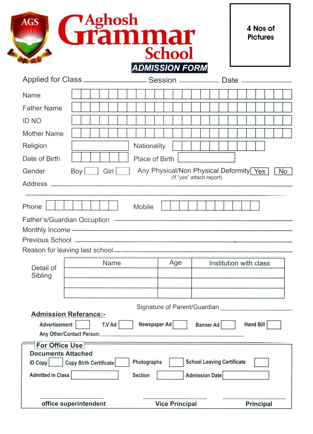 Admission Form School Termination Employee Letter For Application 