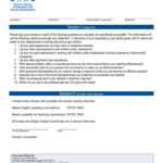 Admission Interview Form Section I