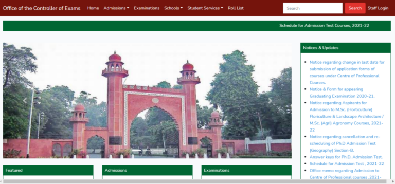 Aligarh Muslim University Admission Form Online Admissionforms