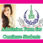 Allama Iqbal Open University Admission Form Continue Students