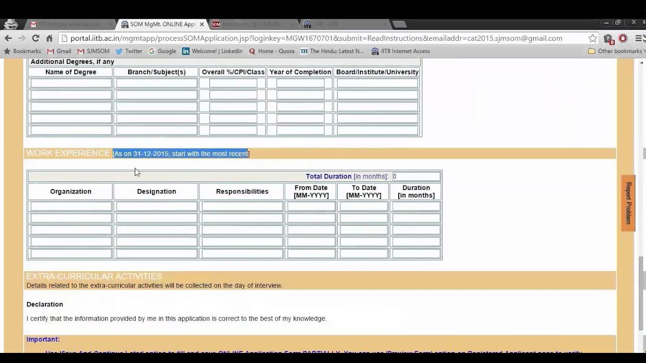 Application Form Filling Demo YouTube