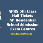 APRS 5th Hall Tickets Download AP 5th Class Admission Hall Tickets 2023