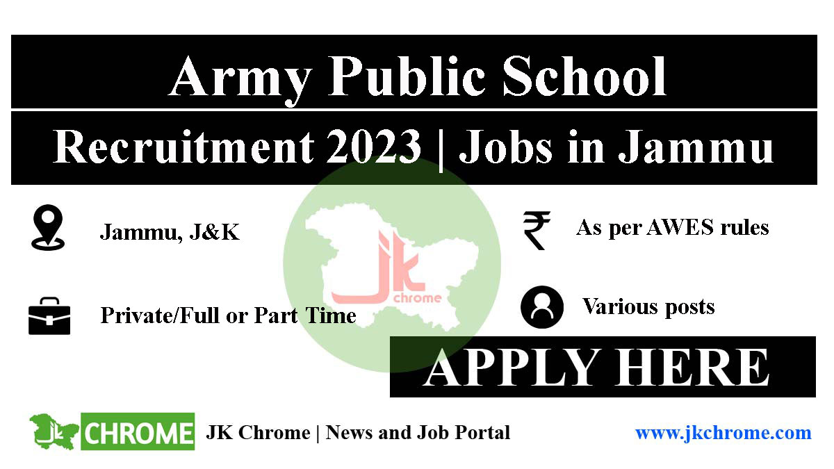 APS Kaluchak Job Recruitment 2023 Various Vacancies