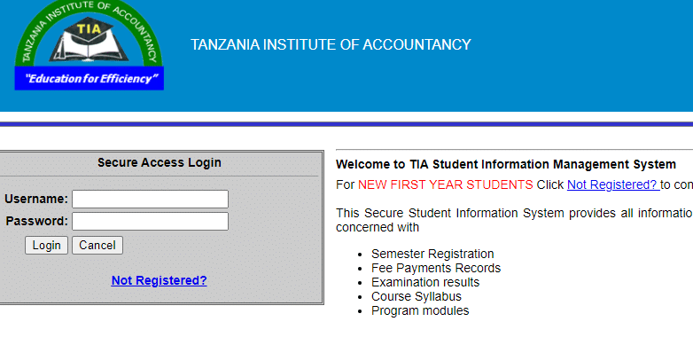 ARMS Tia Login Tia Admission Login ARMS TIA Student Information