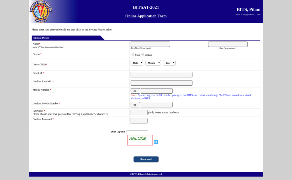 BITSAT Application Form 2022 Session 2 Released Registration 