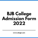 BJB College Admission Form 2022 Apply UG PG Courses Application