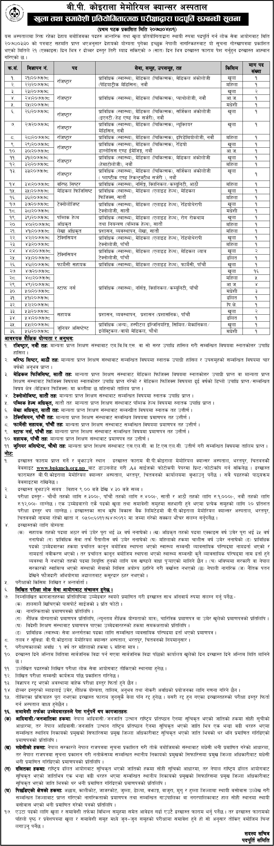 Bp Koirala Medical College Admission Form Admission Form