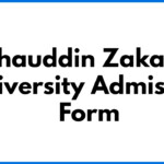 Bzu Edu Pk Online Admission 2022 BZU Admission Form