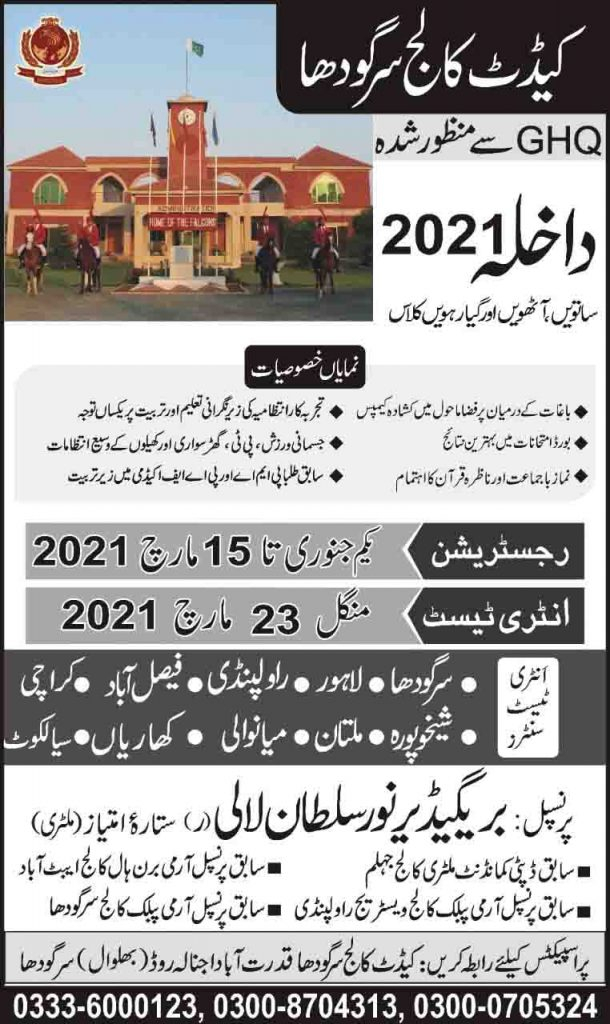 Cadet College Sanghar Admission Form Admissionforms