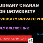 CCS University Private Form 2023 UG PG Courses Registration Date