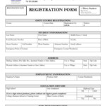 Class Registration Form Template Pdf In 2021 Registration Form