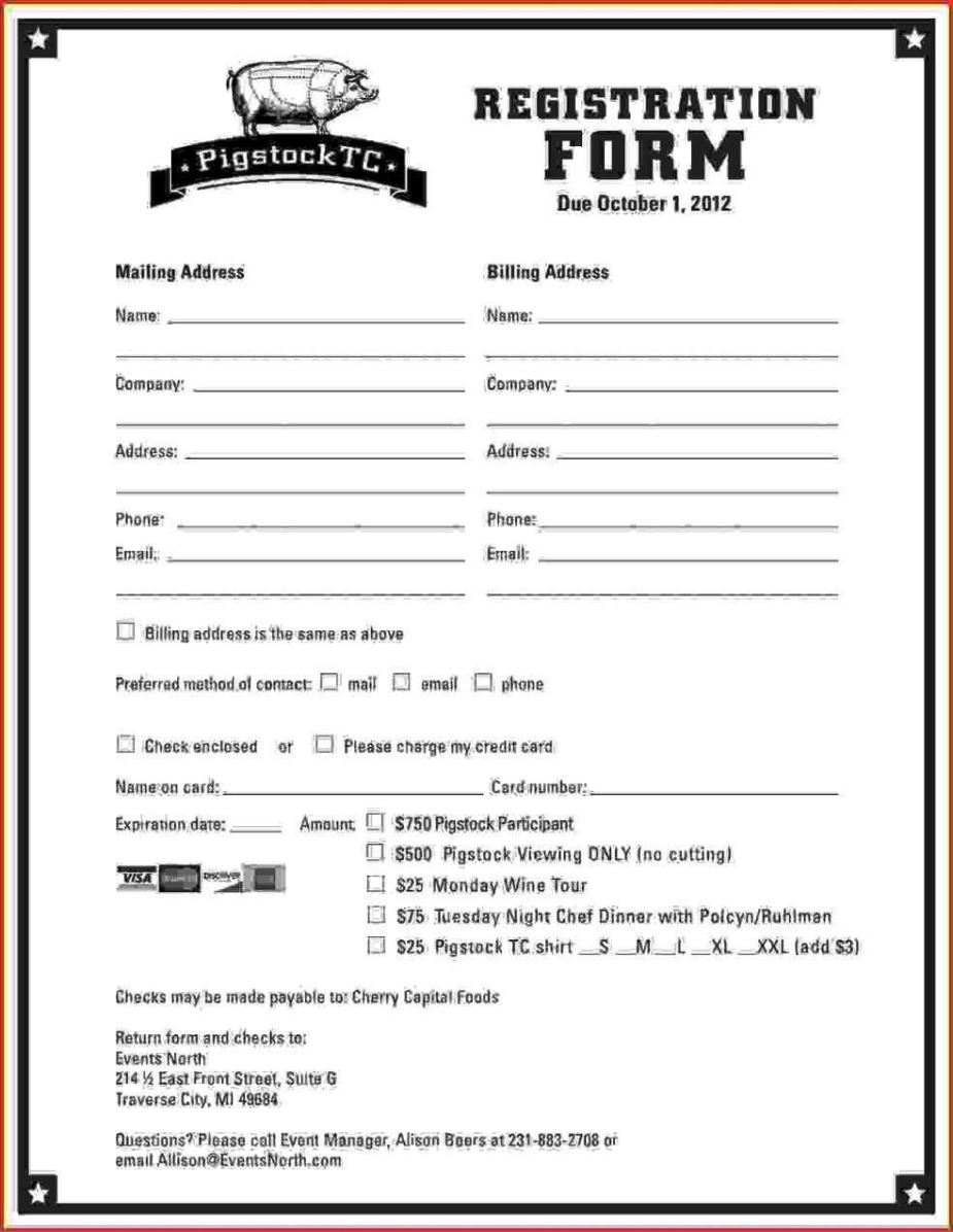 Dance School Registration Form Template Free SampleTemplatess 