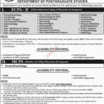 Dow University Of Health Sciences Admissions In FCPS II 2021 Government