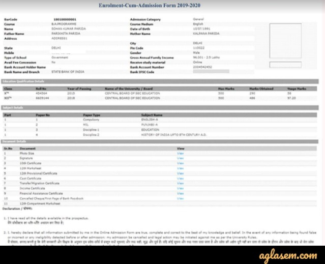 DU SOL Admission Form 2020 Apply Online For UG And PG Courses Here