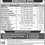 Faziaa Bilquis College Rawalpindi BS MA Admissions 2022 Education To