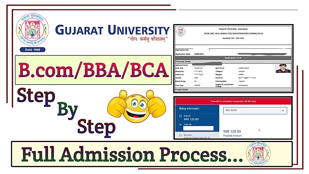 Gujarat University Bba Admission Form Admission Form