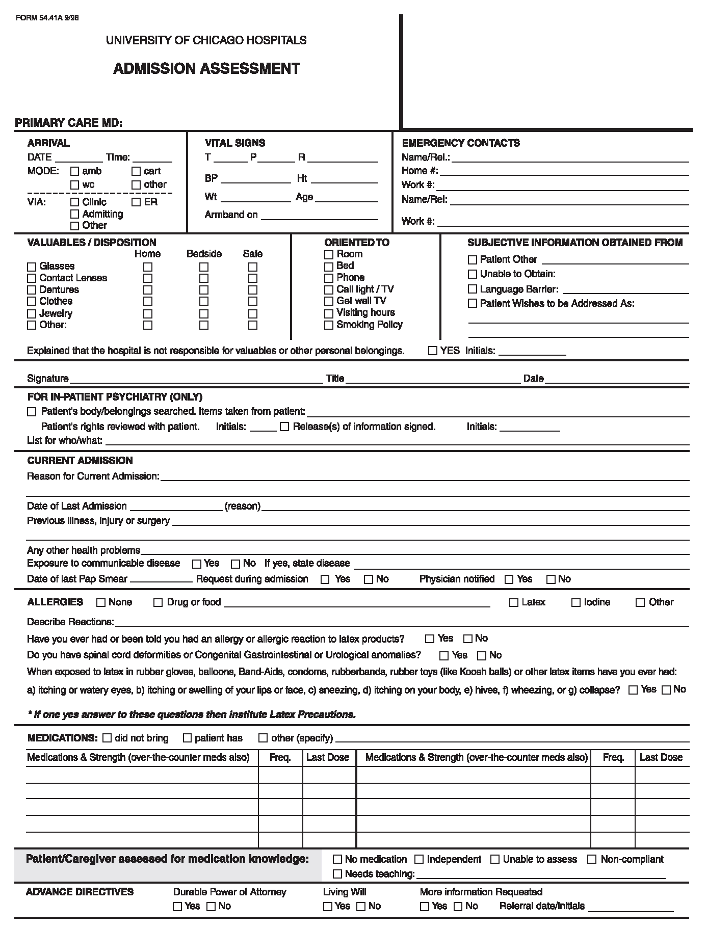 Hospice Admission Nurse Template INSTALL 