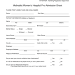 Hospital Admission Forms Fill Online Printable Fillable Blank