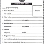 Image Result For Student Admission Form Format School Admission Form