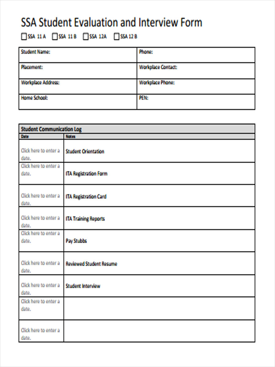 Interview Form Pdf Bank2home