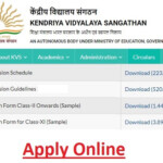 Kvsonlineadmission kvs gov in KVS Admission 2023 24 Online Form Date