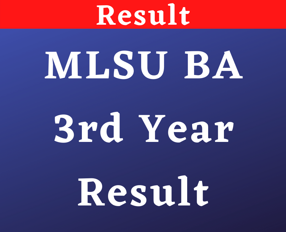 MLSU BA 3rd Year Result 2022 Check Mlsu ac in